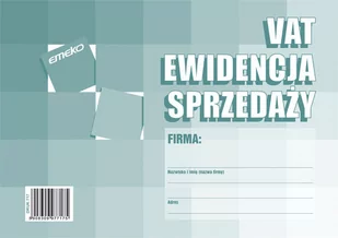 Emeko Tomecki I Płaczek S.k.a Druk Ewidencja sprzedaży VAT A5 - Druki akcydensowe - miniaturka - grafika 2