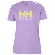 Koszulki i topy damskie - Damska Koszulka z krótkim rękawem HELLY HANSEN W HH LOGO T-SHIRT 34112_699 – Fioletowy - miniaturka - grafika 1
