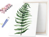 Malowanie po numerach - Malowanie po numerach Liść Paprotki - Nowoczesny / beliart - miniaturka - grafika 1