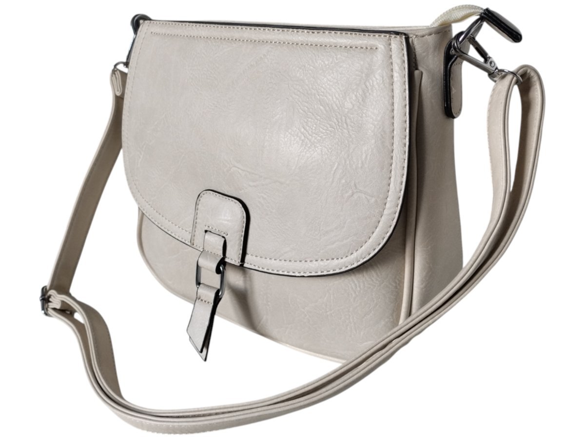 Torebka Damska, Modna Listonoszka Na Ramię, Kolor Beżowy, Miejska A5