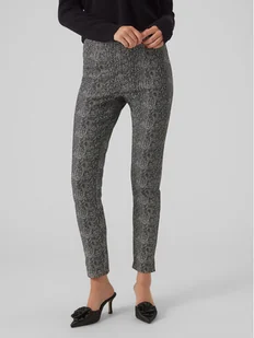 Vero Moda Spodnie materiałowe 10294377 Szary Slim Fit - Spodnie damskie - miniaturka - grafika 1
