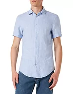 Koszule męskie - Seidensticker Męska koszula Slim Fit z krótkim rękawem, jasnoniebieska, 40, jasnoniebieski, 40 - miniaturka - grafika 1