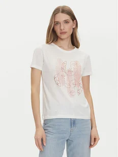 JDY T-Shirt Michigan 15311702 Biały Regular Fit - Koszulki i topy damskie - miniaturka - grafika 1