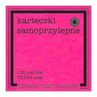 Notesy i bloczki - Karteczki samoprzylepne Fluo 75x75mm 100K róż - Ziemia Obiecana - miniaturka - grafika 1