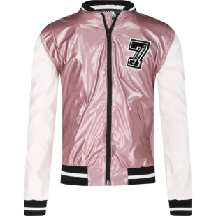Karl Lagerfeld Kids Kurtka bomber | Regular Fit - Kurtki i płaszcze dla dziewczynek - miniaturka - grafika 1