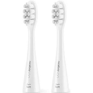 Niceboy końcówka do szczoteczki Sonic Soft white 2 szt - Końcówki do szczoteczek elektrycznych - miniaturka - grafika 1