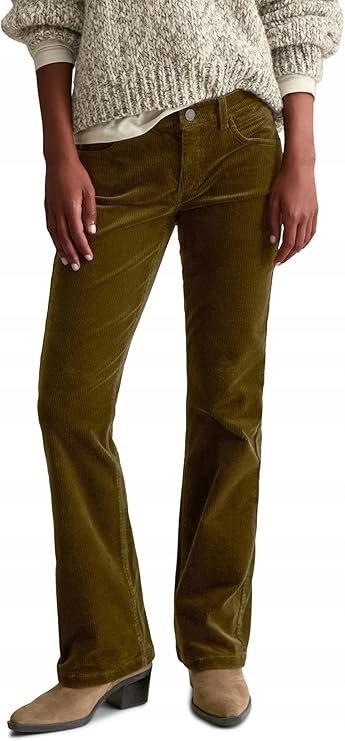 MARC O'POLO SPODNIE DAMSKIE SZTRUKS Z WYSOKIM STANEM 29/34 6BA