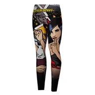 Legginsy - Extreme Hobby legginsy sportowe damskie spodnie treningowe, MMA, boks Model: COMICS Kolor: Wielokolorowe Rozmiar: XL - miniaturka - grafika 1