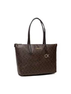 Torebki damskie - Calvin Klein Torebka Ck Must Shopper Md Mono K60K609355 Brązowy - miniaturka - grafika 1