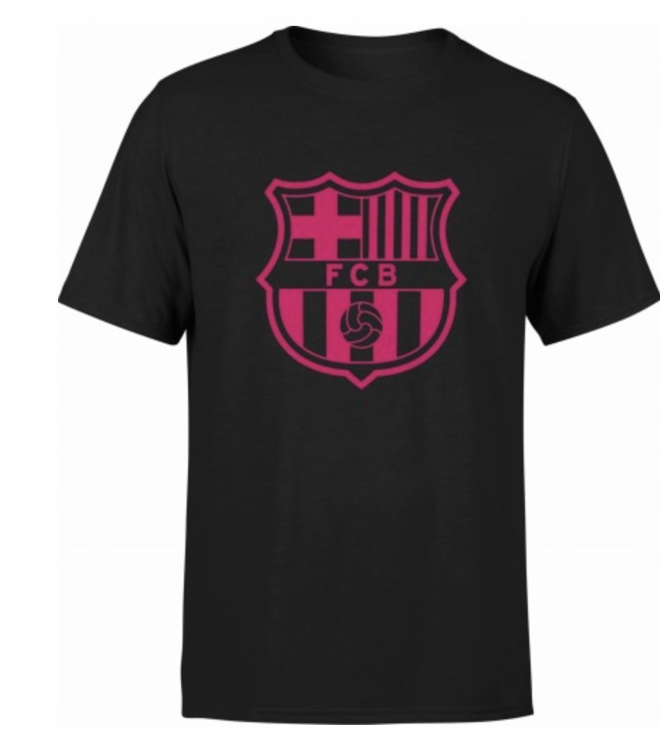 KOSZULKA MĘSKA ŚMIESZNA T-SHIRT Z NADRUKIEM FC BARCELONA LOGO HERB r. L