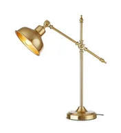 Lampy stojące - Elegancka biurkowa lampa Grimstad w odcieniu ciemnego złota - miniaturka - grafika 1