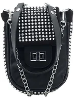 Torebki damskie - DAMSKA ELEGANCKA SASZETKA KOPERTÓWKA Z ŁAŃCUSZKIEM CEKINY SREBRNA - miniaturka - grafika 1