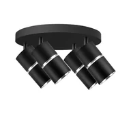 Lampy sufitowe - Oświetlenie punktowe BAMBOO 4xGU10/10W/230V czarne - miniaturka - grafika 1