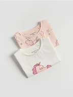 Bluzki dla niemowląt - Reserved - T-shirt z nadrukiem 2 pack - wielobarwny - miniaturka - grafika 1
