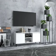 Szafki RTV - Szafka pod TV z metalowymi nogami biała 103,5x35x50 cm - miniaturka - grafika 1