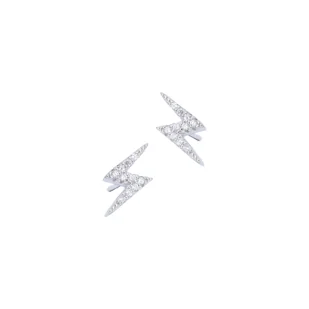 Srebrne Kolczyki 925 Błyskawica Pioruny Cyrkonie - Kolczyki - miniaturka - grafika 1