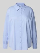 Bluzki damskie - Bluzka koszulowa o kroju regular fit z wyhaftowanym logo model ‘Bernadette’ - miniaturka - grafika 1