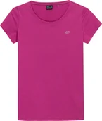 Bluzki damskie - Koszulka damska 4F F0906 różowa 4FAW23TTSHF0906 53S-XL - miniaturka - grafika 1