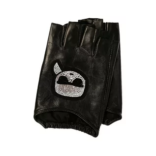 Rękawiczki - Karl Lagerfeld Skórzane rękawiczki K/Ikonik Rhinest - grafika 1