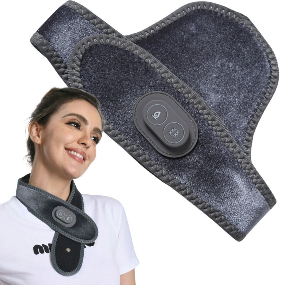 Opaska masażer na ból karku szyji rozgrzewająca masująca na usb lekka
