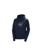 Bluzy damskie - Bluza damska kangurka HELLY HANSEN W CORE GRAPHIC HOODI granatowa S - miniaturka - grafika 1