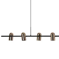 Lampy sufitowe - Wielopunktowa lampa zwieszana VIVI AZ5729 Azzardo tuby belka złoty czarny - miniaturka - grafika 1