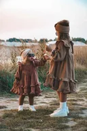 Sukienki i spódniczki dla dziewczynek - Sukienka Muślinowa Royal Brown - miniaturka - grafika 1