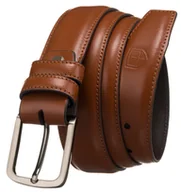 Paski - Elegancki pasek męski ze skóry naturalnej srebrna klamra rozmiar 115 Peterson, brązowy - miniaturka - grafika 1