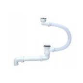 Syfony - Syfon wannowy z sitkiem metalowym przelewowo-spustowy XLEO - miniaturka - grafika 1