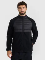 Bluzy męskie - 4F Polar ze stójką regular męski - czarny 3XL - miniaturka - grafika 1