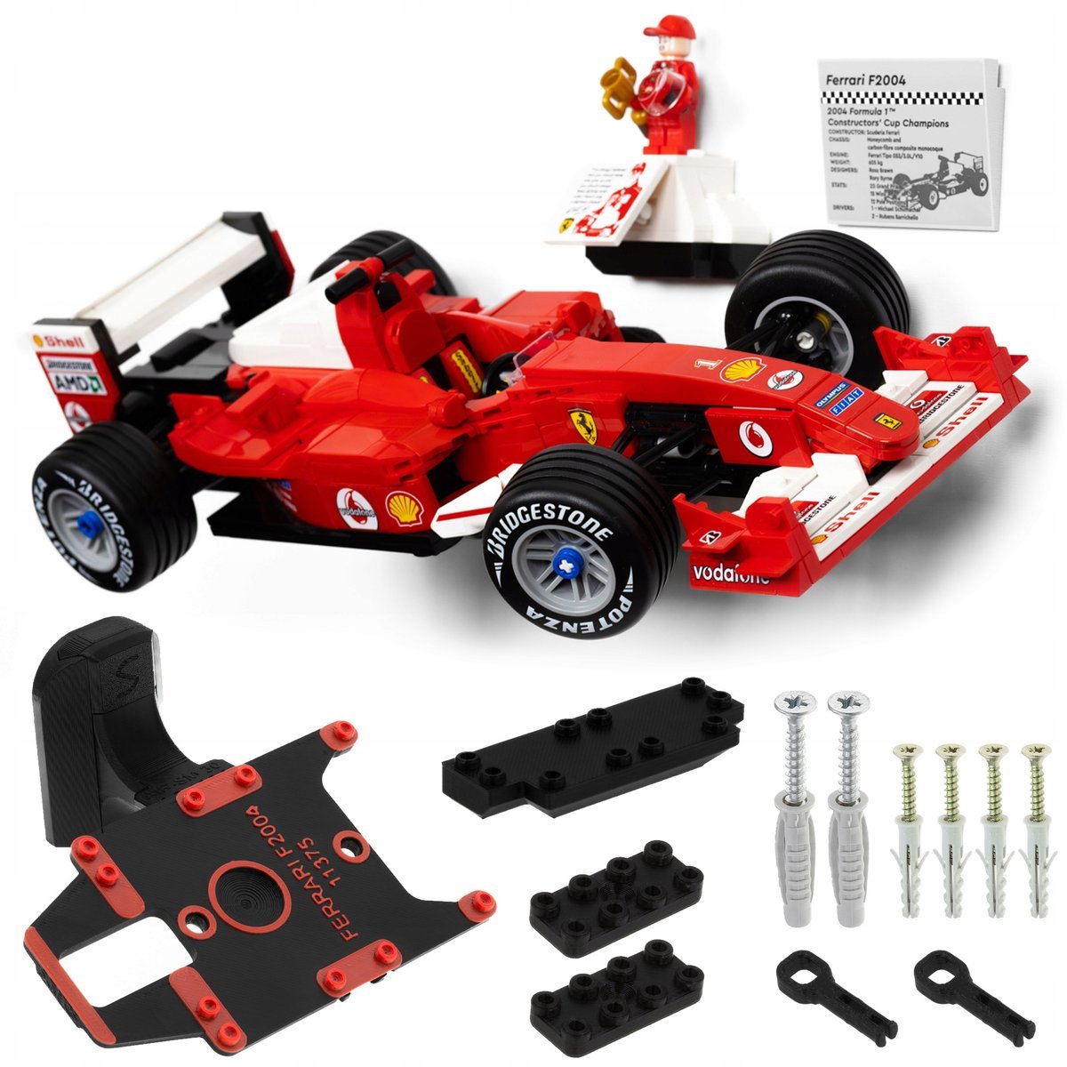 Ferrari F2004 (11375) - Uchwyt ścienny Półka na LEGO F1 Podstawka