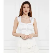 Koszulki i topy damskie - GUESS Bluzka | Cropped Fit - miniaturka - grafika 1