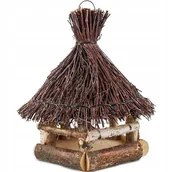 Klatki i wyposażenie dla ptaków - Drewniany karmnik dla ptaków brzoza K12 35 x 30 cm - miniaturka - grafika 1