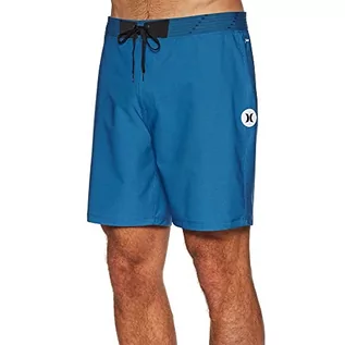 Kąpielówki męskie - Hurley Męskie szorty M Phtm Hyperweave Solid 18' Board Shorts niebieski Industrial Blue 38 CJ5415-498 - grafika 1