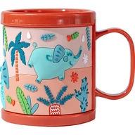 Kubki dla dzieci - Plastikowy kubek 3D ze zwierzakami Słoń - miniaturka - grafika 1