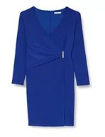 Sukienki - Gina Bacconi Damska sukienka z gorsetem ze złotymi wykończeniami koktajlowa, Lapis Niebieski, 34 - miniaturka - grafika 1
