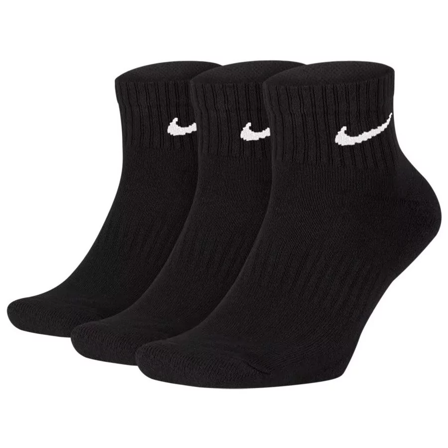 Nike, Skarpety sportowe, 3-pack, Everyday Cushion Ankle SX7667 010, czarny, rozmiar 38/42