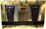 Zestawy perfum męskich - NG PERFUMES NG Zestaw dla mężczyzn woda toaletowa 100 ml, żel pod prysznic, balsam po goleniu 50 ml, Golddiger men - miniaturka - grafika 1
