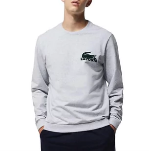 Bluza Lacoste Cotton Fleece Indoor Sweatshirt SH7477-Y9K - szara - Bluzy sportowe męskie - miniaturka - grafika 1