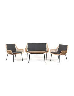 Komplet mebli ogrodowych TILBURG 2x fotel + sofa + stolik kawowy Meven - Meble ogrodowe - miniaturka - grafika 1