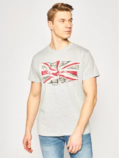 Koszulki męskie - Pepe Jeans T-Shirt PM505671 Szary Regular Fit - grafika 1
