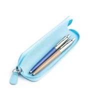 Zestawy piśmiennicze - Zestaw prezentowy długopis Parker Jotter Originals Niebieski i Beżowy z niebieskim etui - miniaturka - grafika 1