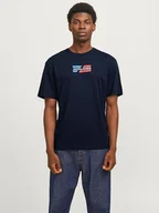 Koszulki męskie - Jack & Jones Koszulka "Jjcorp" w kolorze granatowym - miniaturka - grafika 1