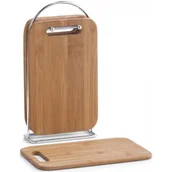 Deski do krojenia - Zeller 4 bambusowe deski kuchenne + stojak w komplecie ZELLER 4003368252643 - miniaturka - grafika 1