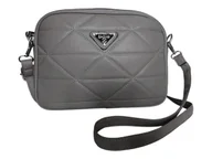 Torebki damskie - Szara Damska Listonoszka A5, Mały Pikowany Kuferek Na Ramię, Kuferek Damski - miniaturka - grafika 1