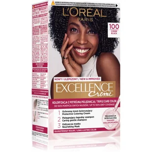 Loreal LORÉAL PARIS EXCELLENCE CREME 1 CZERŃ  sklep dla firm A8932528 - Farby do włosów i szampony koloryzujące - miniaturka - grafika 1