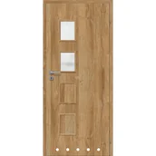 Drzwi wewnętrzne - Drzwi wewnętrzne łazienkowe Samat Dąb Grenada z podcięciem wentylacyjnym 80 prawe - miniaturka - grafika 1