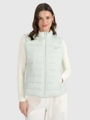 Kurtki damskie - 4F Bezrękawnik puchowy z wypełnieniem syntetycznym damski - miętowy S - miniaturka - grafika 1