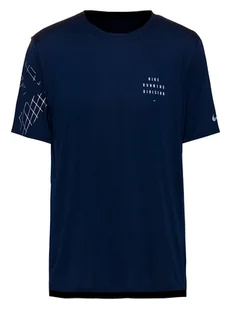 Nike Koszulka w kolorze granatowym do biegania - Koszulki sportowe męskie - miniaturka - grafika 1