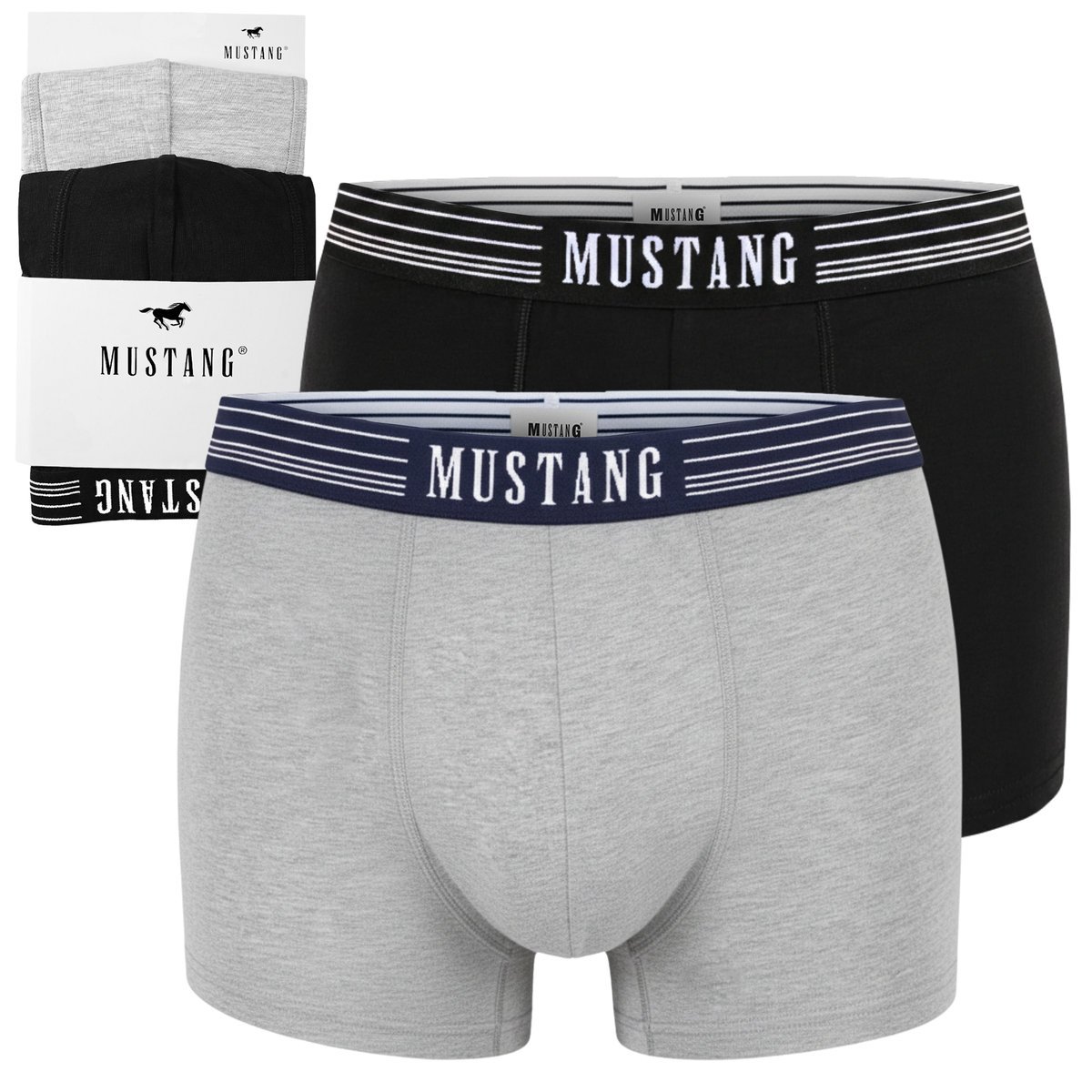 MUSTANG Bokserki Męskie Bawełniane BM1051 2 sztuki Rozmiar XL